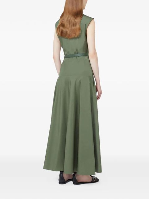 Max Mara collar belted dress - Green