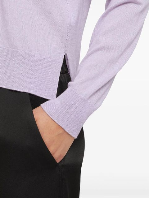 Jil Sander crew-neck fine-knit jumper - Purple