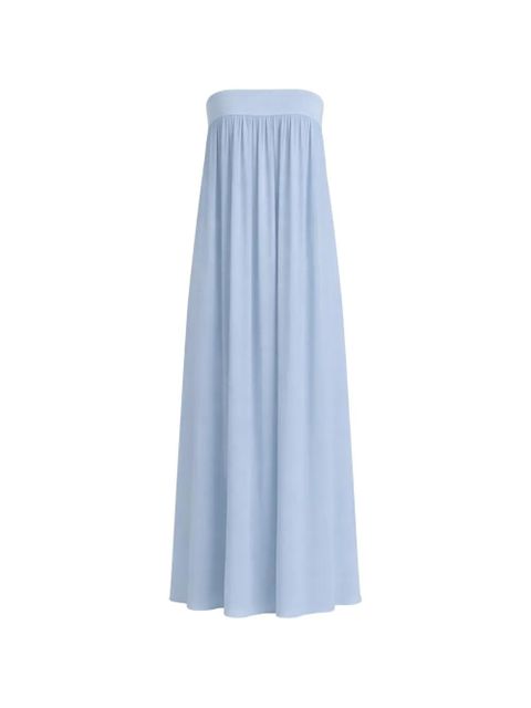 Reformation Maribelle strapless draped maxi dress - Blue - zdjęcie produktu nr 1