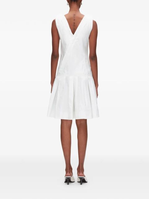 3.1 Phillip Lim floral appliqué V-neck mini dress - White