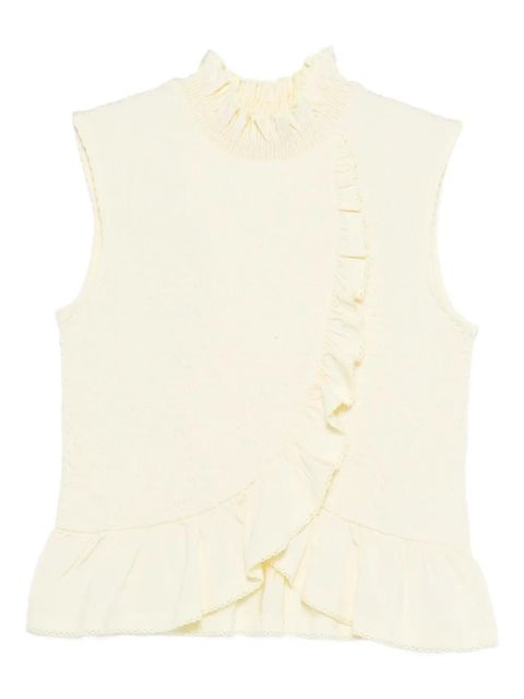 SANDRO mock-neck blouse - Yellow - zdjęcie produktu nr 1