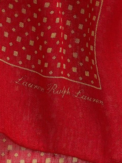 Lauren Ralph Lauren chusta damska kolor czerwony 454980715