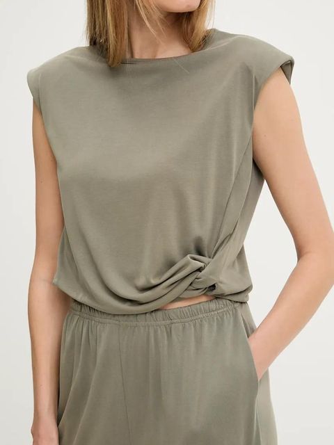 Answear.LAB bluzka i spodnie damski kolor zielony