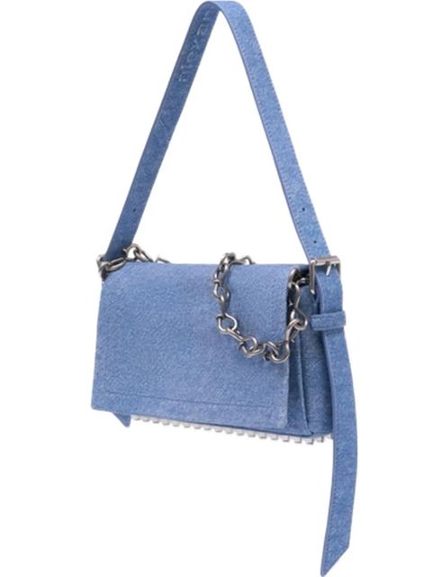 Alexander Wang embossed chain ricco shoulder bag - Blue