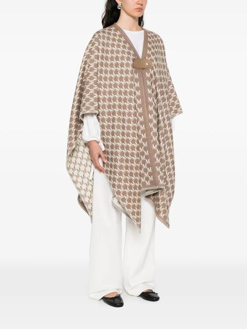 Max Mara monogram-pattern cape - Brown - zdjęcie produktu nr 2