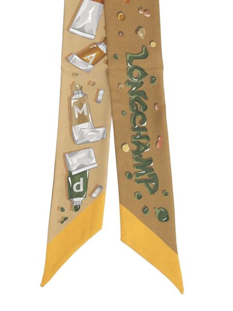 Longchamp Couleurs de l'Art silk scarf - Neutrals - zdjęcie produktu nr 2