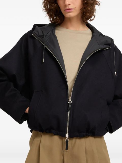 Yves Salomon hooded reversible jacket - Blue