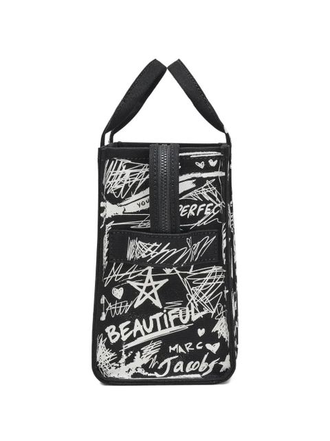 Marc Jacobs The Medium Punk Scribble Canvas tote bag - Black