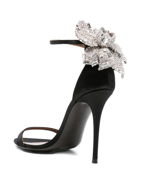 Giuseppe Zanotti 100mm embellished stiletto heeled sandals - Black