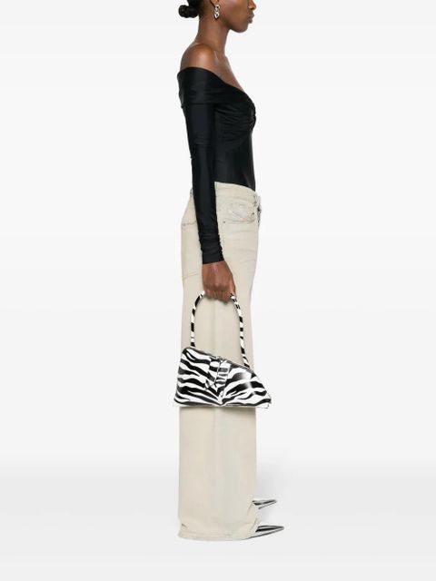 The Attico Sunrise zebra-print shoulder bag - Black - zdjęcie produktu nr 2