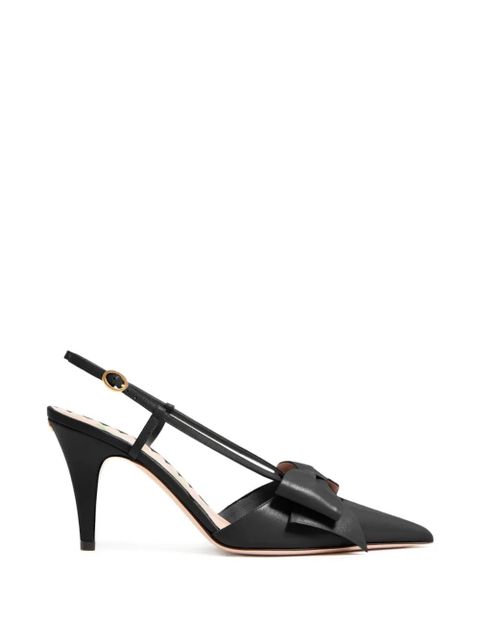 Valentino Garavani Bowow slingback pumps in kidskin 85mm - Black - zdjęcie produktu nr 1