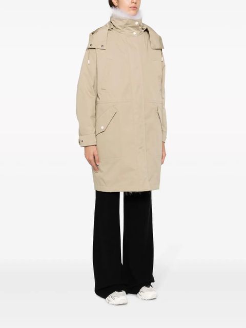 Yves Salomon hooded midi parka - Neutrals