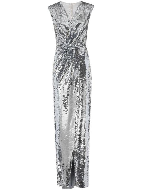Dolce & Gabbana sequin-embellished draped dress - Silver - zdjęcie produktu nr 1