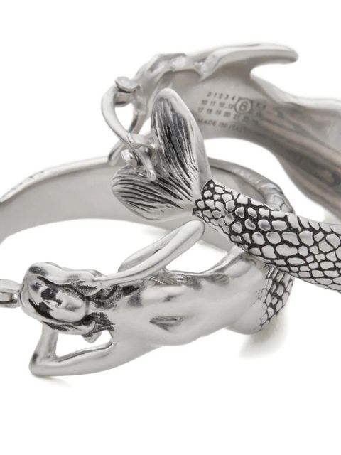 MM6 Maison Margiela mermaid hoop earrings - Silver