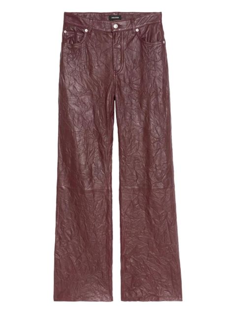 Zadig&Voltaire crumpled leather trousers - Brown - zdjęcie produktu nr 1