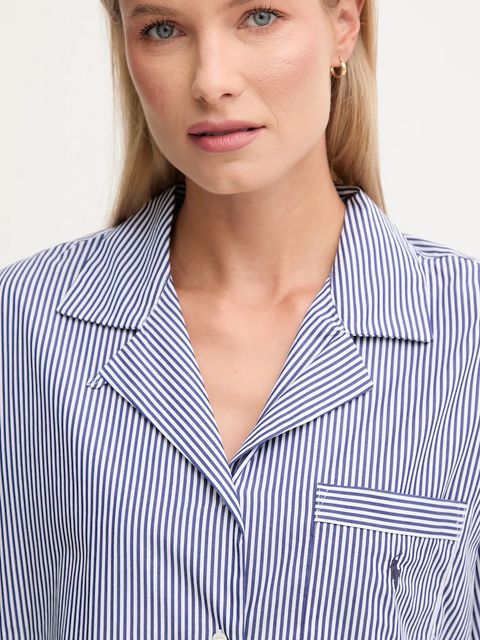 Polo Ralph Lauren koszulka nocna damska kolor niebieski bawełniana 4P0250