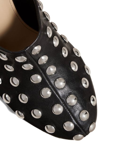 KHAITE The Apollo stud-embellished mules - Black