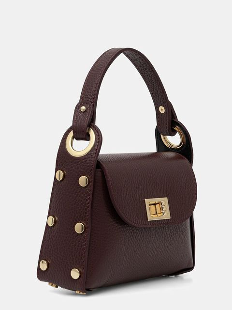 Answear.LAB torebka skórzana kolor bordowy - zdjęcie produktu nr 2