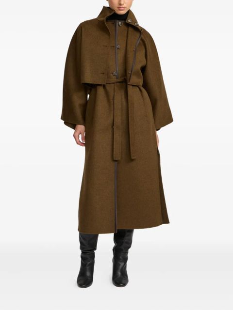 Yves Salomon cape-sleeve cropped jacket - Brown - zdjęcie produktu nr 2