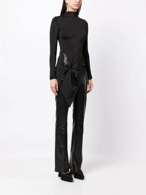 16Arlington satin asymmetric top - Black