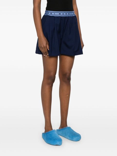 Marni pleated shorts - Blue