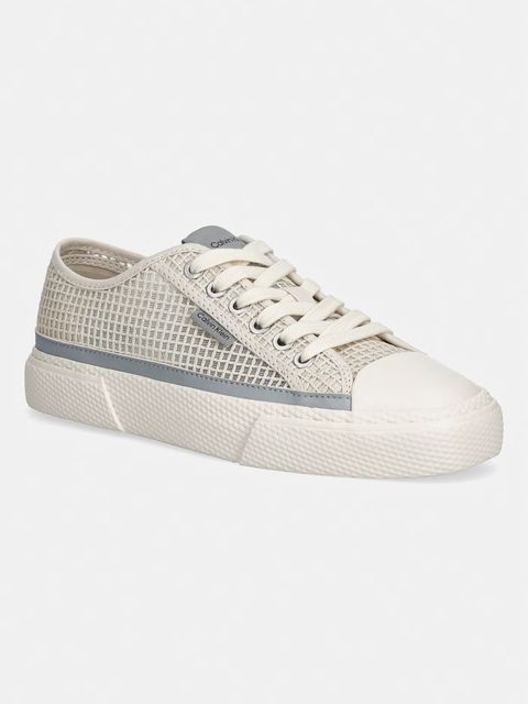 Calvin Klein VULC LACEUP LOW RAFFIA tenisówki damskie - zdjęcie produktu nr 1