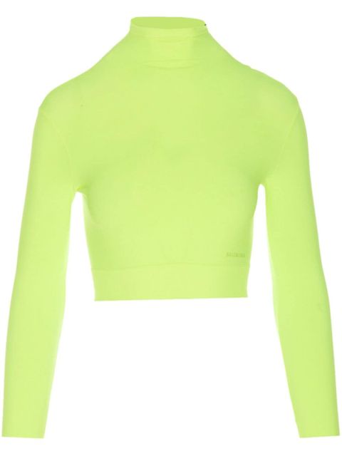 Balenciaga high-neck cropped top - Green - zdjęcie produktu nr 1