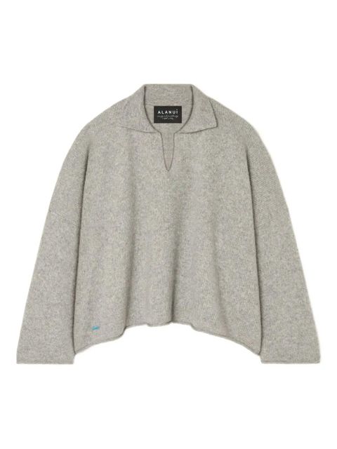 Alanui ribbed polo neck top - Grey - zdjęcie produktu nr 1