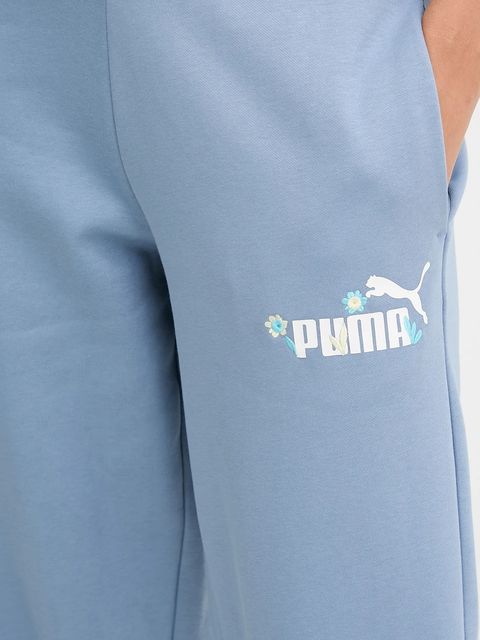 Puma spodnie dresowe damskie kolor niebieski z aplikacją 688081