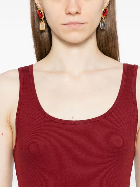 Reformation round neck tank top - Red