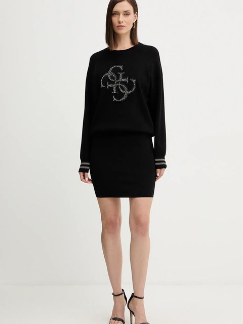 Guess sweter SYLVIE damski kolor czarny lekki W5BR42 Z26I2