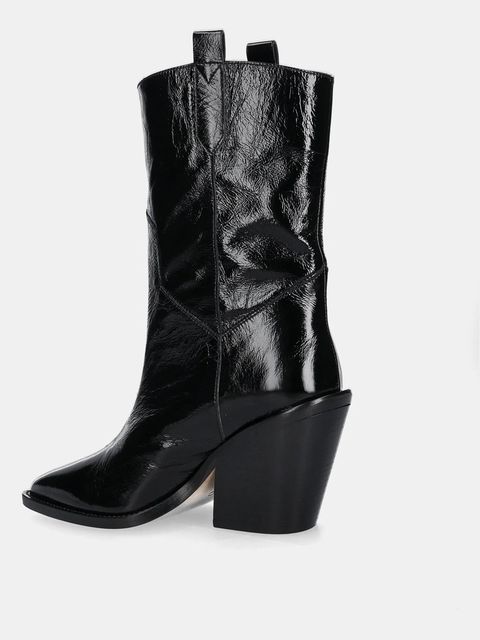 IRO kowbojki skórzane Mazola kolor czarny na słupku WF38MAZOLA