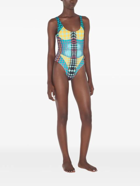 Jean Paul Gaultier Re-edition printed swimsuit - Blue