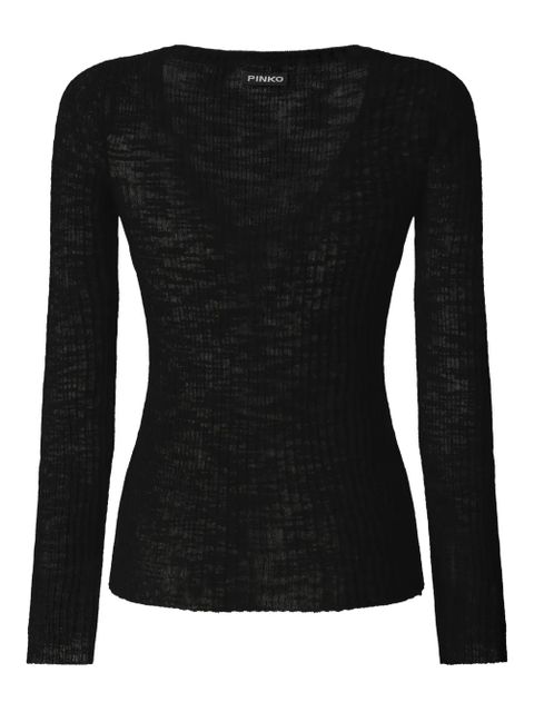 PINKO ribbed long-sleeve sweater - Black - zdjęcie produktu nr 2