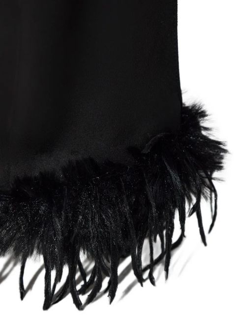 MISBHV feather-trim trousers - Black