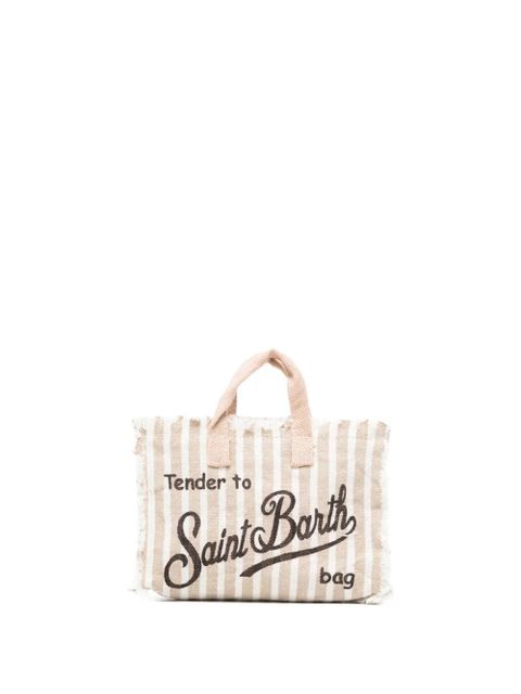 MC2 Saint Barth striped frayed-edge phone bag - Neutrals - zdjęcie produktu nr 1