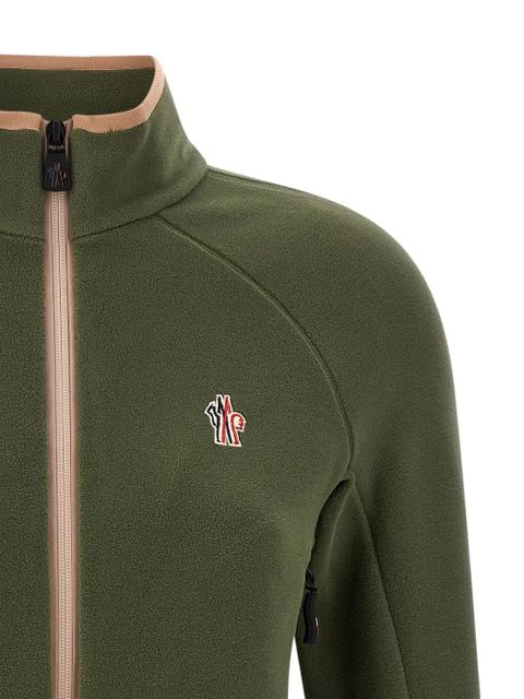 Moncler Grenoble logo-patch cardigan - Green