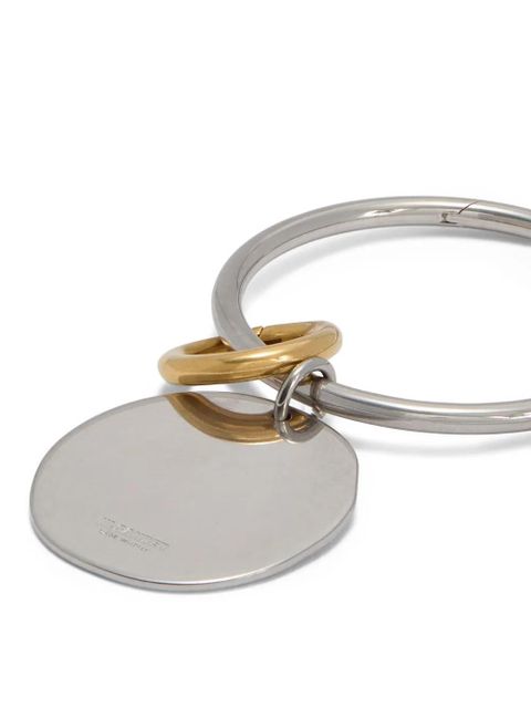 Jil Sander two-tone circular keyring - Silver - zdjęcie produktu nr 2