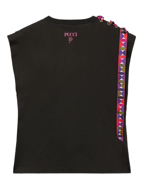PUCCI print-detailed top - Black