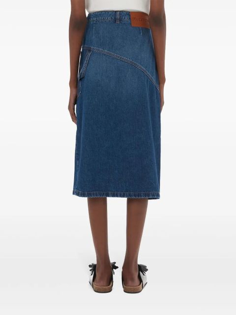 JW Anderson wrap-design denim skirt - Blue