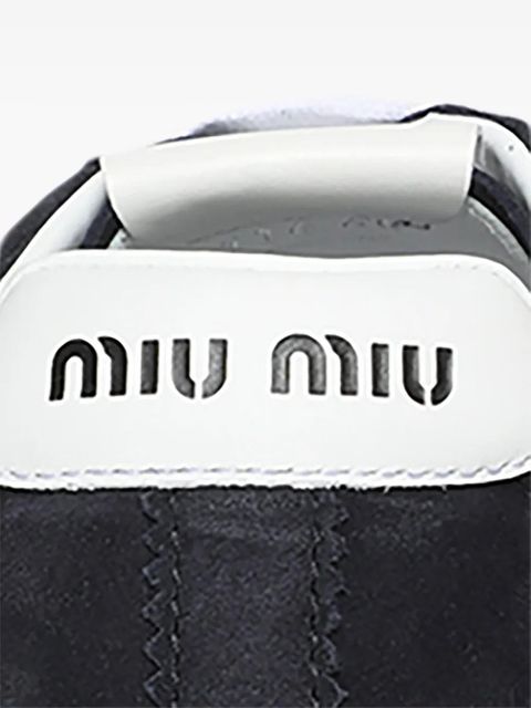 Miu Miu suede low-top sneakers - Blue - zdjęcie produktu nr 2