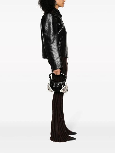 Marine Serre small Futura shoulder bag - Black