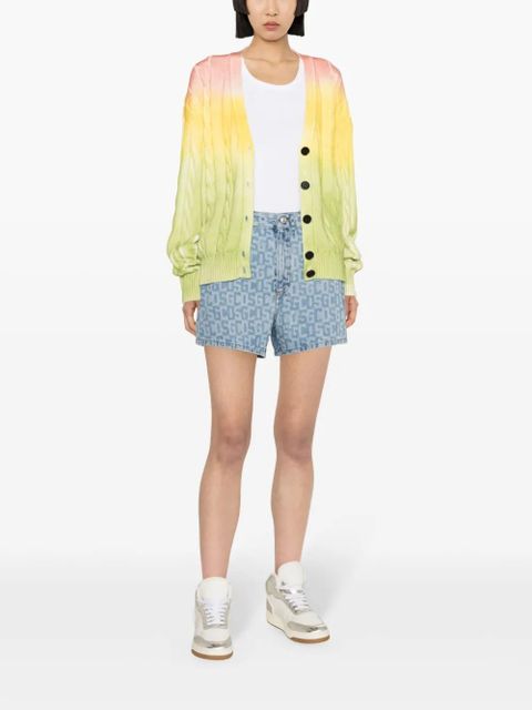 GCDS monogram high-rise denim shorts - Blue - zdjęcie produktu nr 2