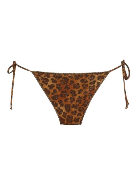 MC2 Saint Barth Marielle leopard-print bikini bottom - Brown