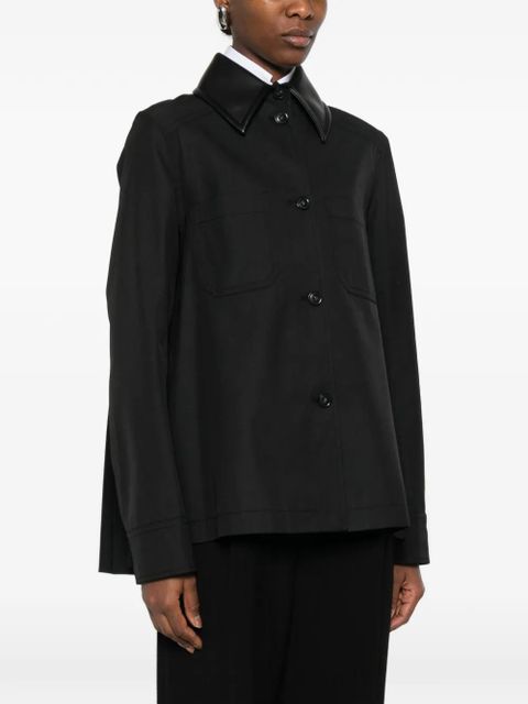 Sportmax boxy collar jacket - Black