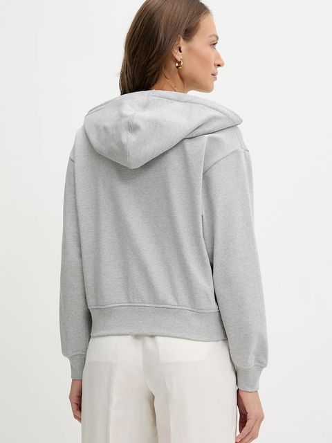 Calvin Klein Jeans bluza damska kolor szary z kapturem z nadrukiem LV047B270G - zdjęcie produktu nr 2