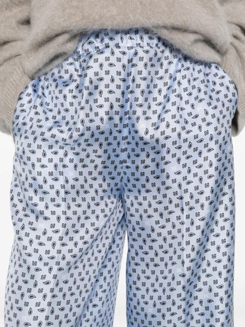 Max Mara x E. Marinella printed trousers - Blue