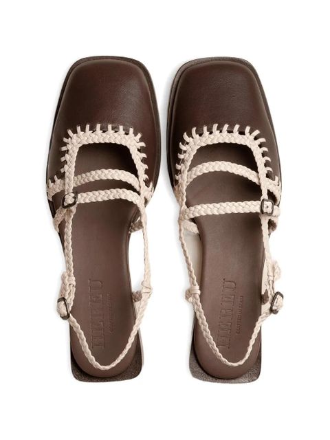 Hereu Adrata braided leather sandals - Brown - zdjęcie produktu nr 2