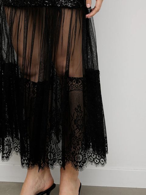 Answear.LAB sukienka kolor czarny maxi rozkloszowana