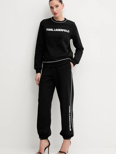 Karl Lagerfeld bluza damska kolor czarny z nadrukiem A2W20066 - zdjęcie produktu nr 2